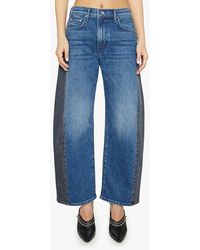 Mother - Lil Half Pipe Flood High Waist Ankle Wide Leg Jeans - Lyst