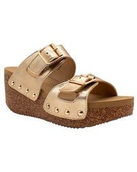 Volatile - Gertrude Platform Wedge Slide Sandal - Lyst