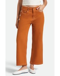 Brixton - Margo Textured Cotton Crop Straight Leg Pants - Lyst