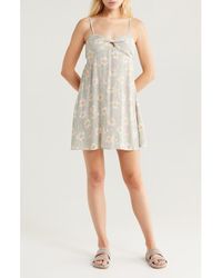 Billabong - Last Sunset Floral Print Crinkle Minidress - Lyst