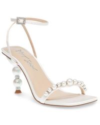 Betsey Johnson - Jacy Imitation Pearl Ankle Strap Sandal - Lyst