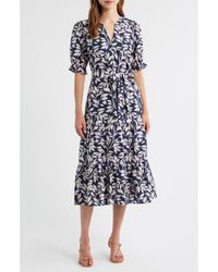Rails - Eliana Print Tiered Midi Dress - Lyst