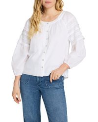 Faherty - Enna Lace Inset Organic Cotton Top - Lyst