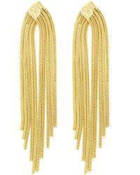 Panacea - Snake Chain Fringe Drop Earrings - Lyst