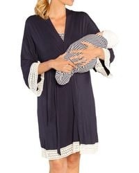 ANGEL MATERNITY - Nursing Dress, Robe & Baby Blanket Set - Lyst
