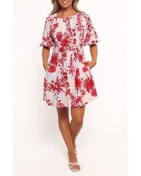 Petal & Pup - Simmons Floral Puff Sleeve Dress - Lyst