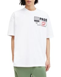 AllSaints - Pass Graphic T-shirt - Lyst