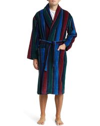 Majestic International - Statement Stripes Shawl Collar Terry Cloth Robe - Lyst