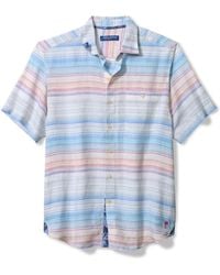 Tommy Bahama - Sand Sicily Stripe Short Sleeve Linen Blend Button-Up Shirt - Lyst