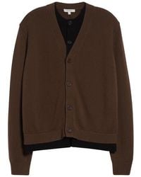 JW Anderson - Contrast Layered Wool & Cashmere Cardigan - Lyst