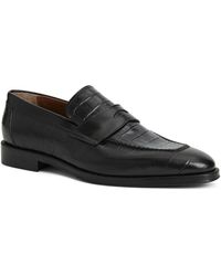 Bruno Magli - Nathan Croc Embossed Penny Loafer - Lyst