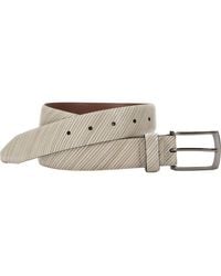 Johnston & Murphy - Diagonal Embossed Leather Belt - Lyst