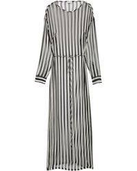 Dries Van Noten - Duzco Stripe Long Sleeve Sheer Maxi Dress - Lyst
