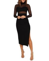 farrow long sleeve midi dress Petal and Pup Women's Farrow Long Sleeve Midi Dress