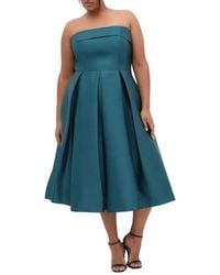 City Chic - Tiffany Strapless Fit & Flare Dress - Lyst