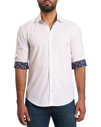 Jared Lang - Trim Fit Solid Pima Cotton Button-up Shirt - Lyst