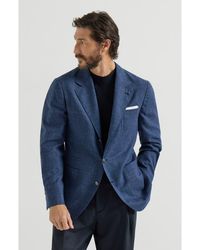 Brunello Cucinelli - Prince Of Wales Deconstructed Blazer - Lyst