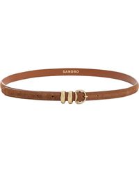 Sandro - Suede Leather Belt - Lyst