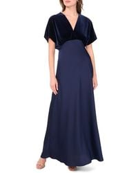 Cece - Dolman Sleeve Velvet & Satin Dress - Lyst