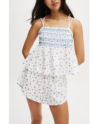 Cotton On - Shirred Woven Sleep Set - Lyst