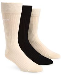 BOSS - 3-Pack Ribbed Iconic Crew Socks - Lyst