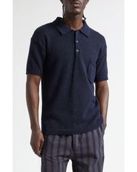 Maison Margiela - Cotton & Wool Blend Polo - Lyst