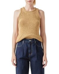 Grey Lab - Ribbed Sleeveless Sweater - Lyst