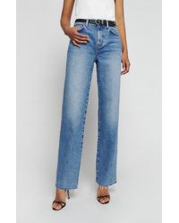 Reformation - Val '90s Raw Hem Mid Rise Relaxed Straight Leg Jeans - Lyst