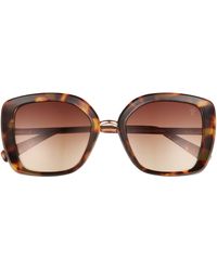 Frye 52mm Gradient Square Sunglasses - Brown