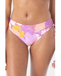Roxy - Bell Blooms Cinched Hipster Bikini Bottoms - Lyst