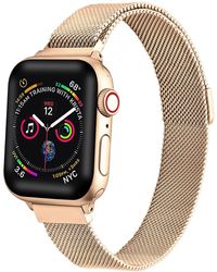 The Posh Tech - Skinny Stainless Steel Mesh Apple Watch Replacement Band - 38mm/40mm - Lyst