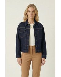 Modenaire - Utility Patch Pocket Denim Jacket - Lyst