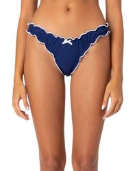 Edikted - Golden Ruffle Edge Bikini Bottoms - Lyst