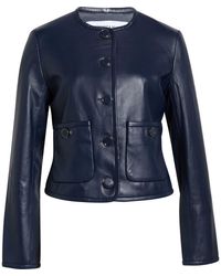 Veronica Beard - Andrea Lambskin Leather Jacket - Lyst