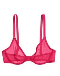 CUUP - The Plunge Underwire Sheer Mesh Bra - Lyst