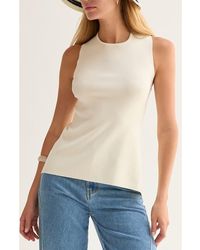Crescent - Cross Back Cut Out Knit Top - Lyst
