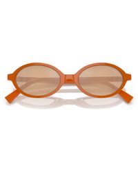 Miu Miu - 50mm Oval Sunglasses - Lyst