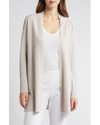 Eileen Fisher - Long Organic Linen & Organic Cotton Cardigan - Lyst