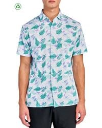 Con.struct - Regular Fit Cheetah Leaf Print Recycled Performance Golf Button-Down Shirt - Lyst
