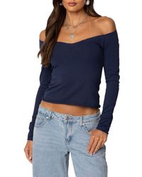 Edikted - Nattie Off The Shoulder Long Sleeve Top - Lyst