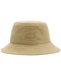 Burberry - Ekd Embroidered Water Resistant Gabardine Bucket Hat - Lyst