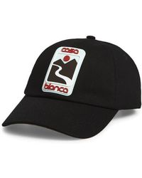 CASABLANCA - Rubber Patch Cotton Twill Baseball Cap - Lyst