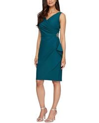 Alex Evenings - Contour Collection Side Ruched Cocktail Dress - Lyst