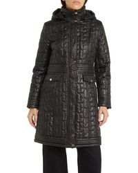 Via Spiga - Quilted Hooded Coat - Lyst