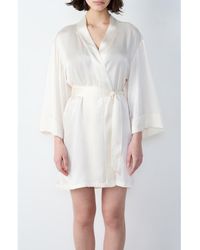 Etam - Pearly Deshabille Silk Robe - Lyst