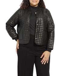 Lyssé - Agnes Quilted Faux Leather Crop Jacket - Lyst