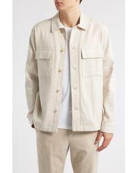 Vince - Linen & Cotton Button-Up Shirt Jacket - Lyst