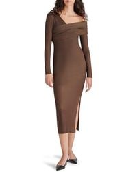 Steve Madden - Bevelyn One-Shoulder Long Sleeve Body-Con Midi Dress - Lyst