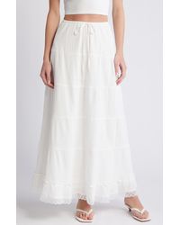 Something New - Emily Tiered Maxi Skirt - Lyst