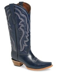 Circle - Contrast Embroidery Tall Western Boot - Lyst